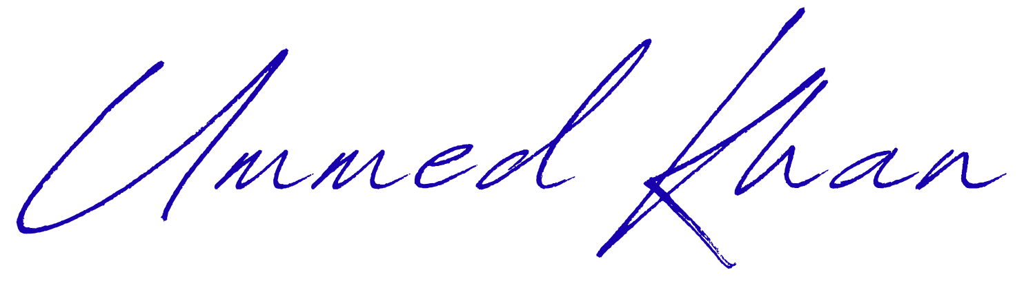 Ummed Khan Signature (Blue)